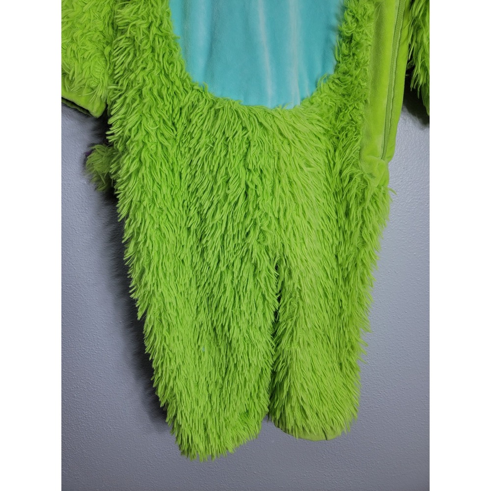 Target Kids 18-24M Monster Halloween Costume Jumpsuit Green Fuzzy 3-Eye Alien - Picture 6 of 8